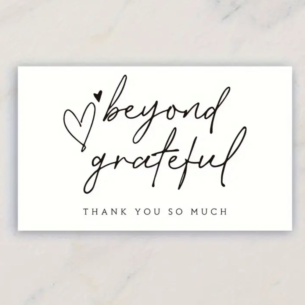 🆑 Thank You Cards 2 Styles Pack of 50 - Picture 2 of 9